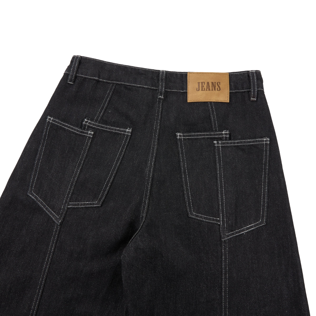 Vintage Washed Paneled Barrel-Leg Baggy Jeans