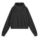 High‑Quality Terry Washed Distressed Hoodie
