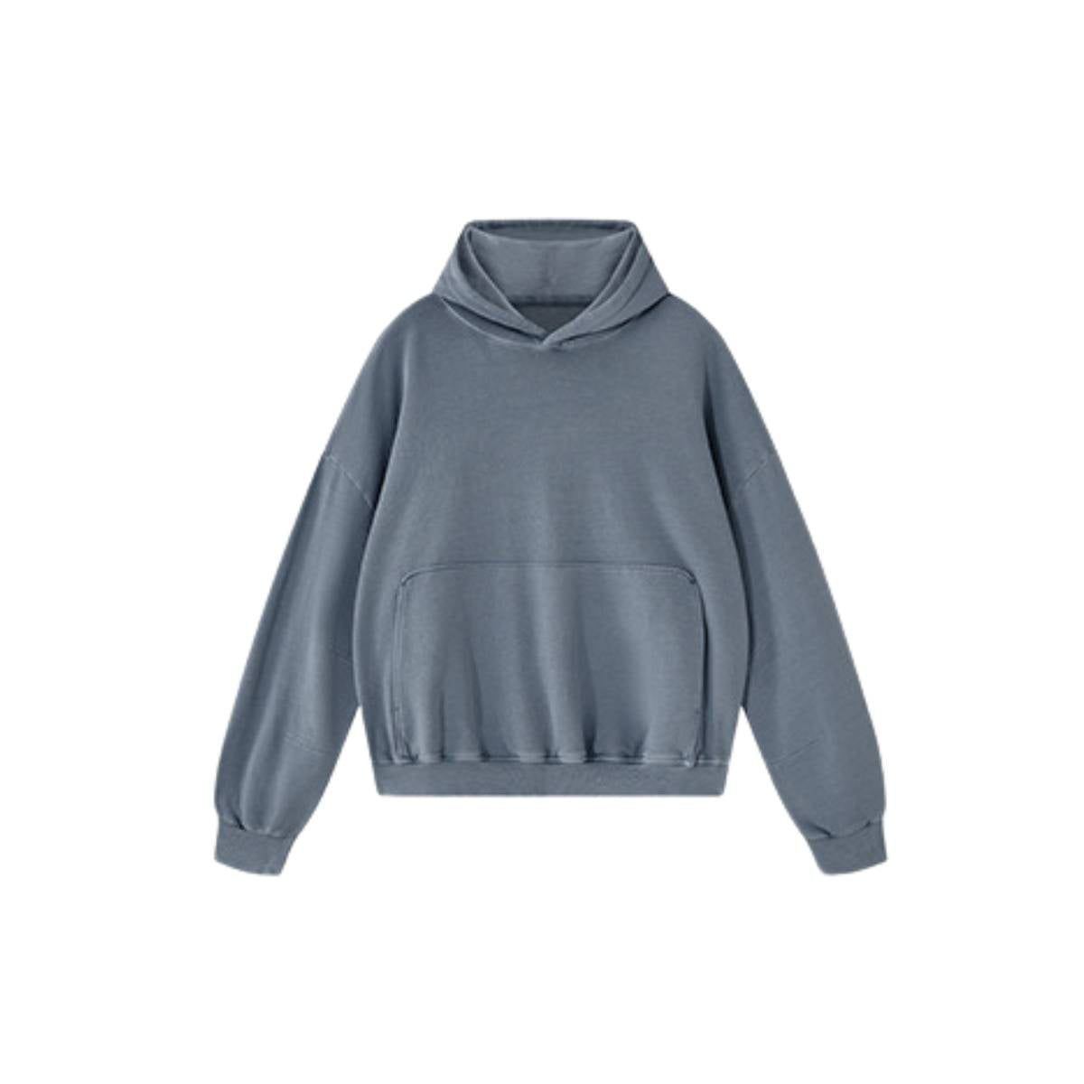 Sudadera con capucha pesada de color sólido