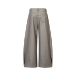 Vintage Curved Wide Leg Draped Trousers