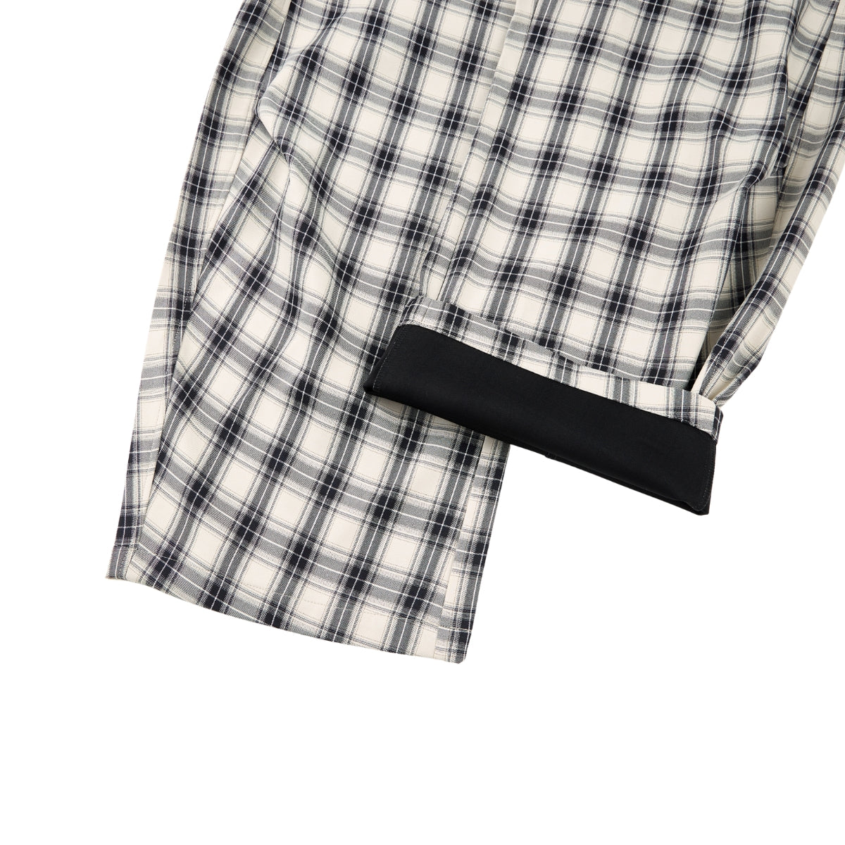 American Vintage Checkered Wide Leg Relaxed Pants