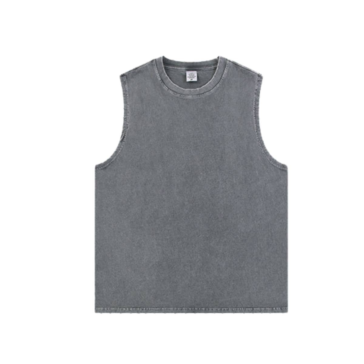 Camiseta sin mangas descolorida de 8 oz