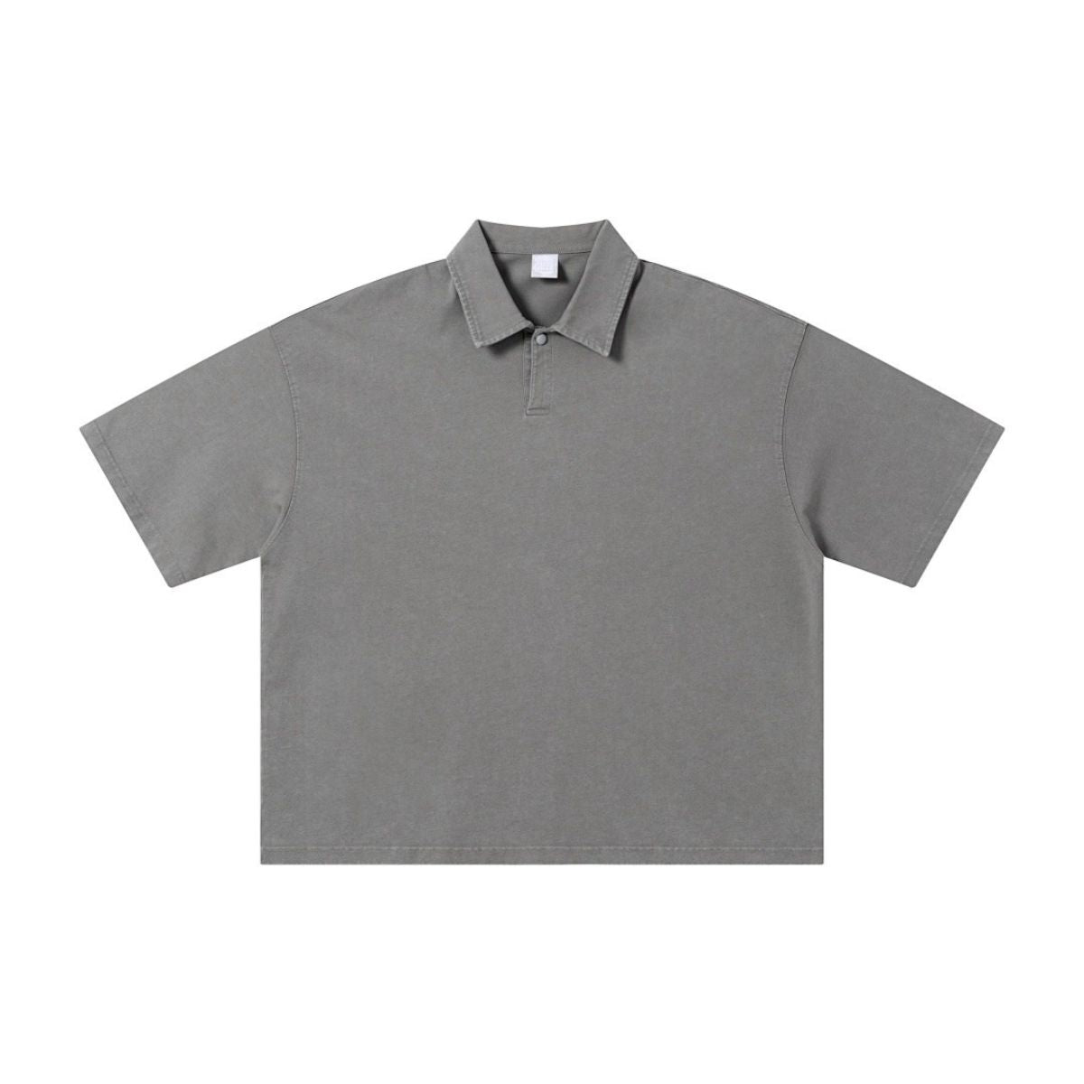 Vintage Polo Collar Loose Casual Short Sleeve T‑Shirt