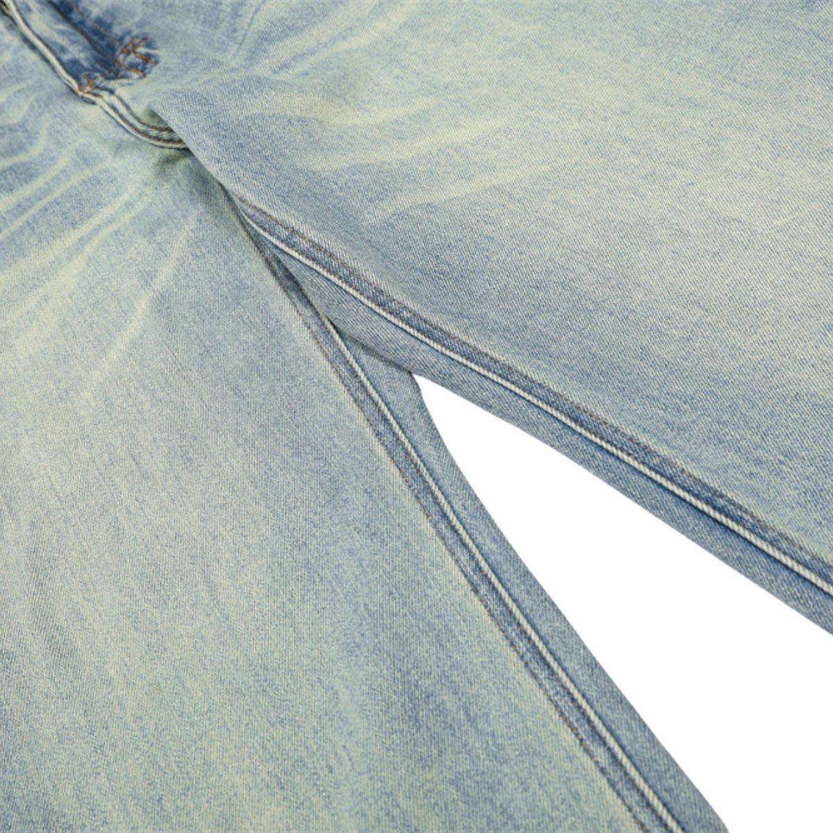 Men's Heavy-Washed Punk Loose Wide-Leg Straight Jeans