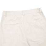 Pantalones de algodón con pierna ancha y color liso