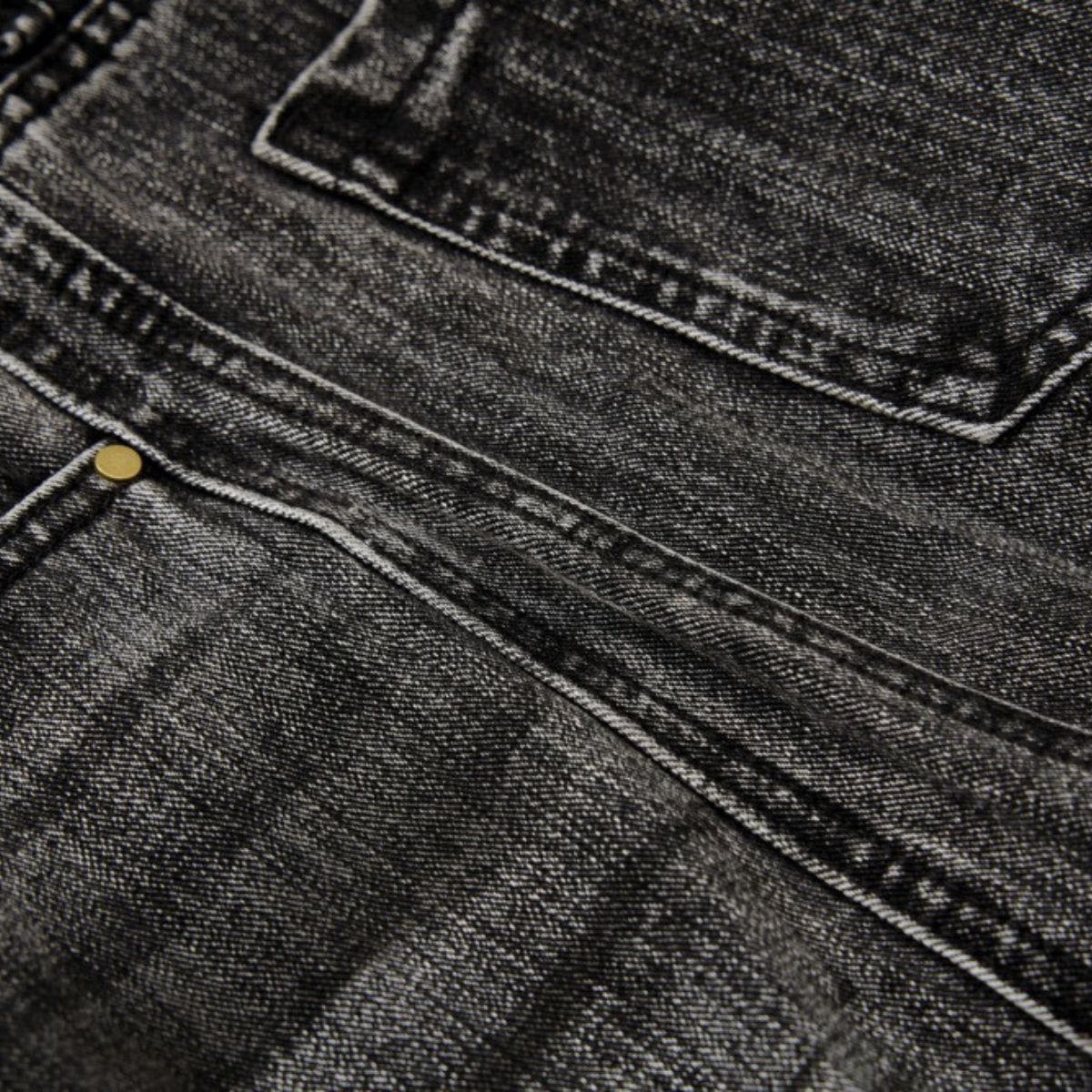 Men's Distressed Washed Denim Wide Leg Pants Punk Paint Splatter