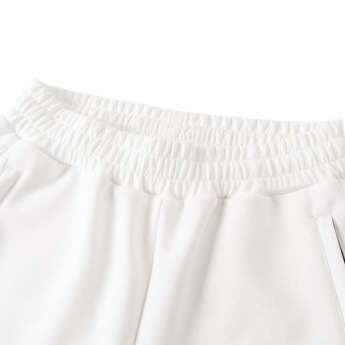 Contrast Side Spliced Zipper Draping Wide‑Leg Athletic Pants