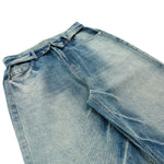 Fold Waist Wide Leg Jeans