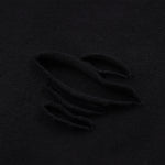 Black Washed Cotton Ripped Sweatshirt