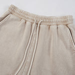 Men's Casual Washed Drawstring Sweat Shorts