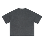 Vintage Washed Oversized Metal Rivet Neckline Tee