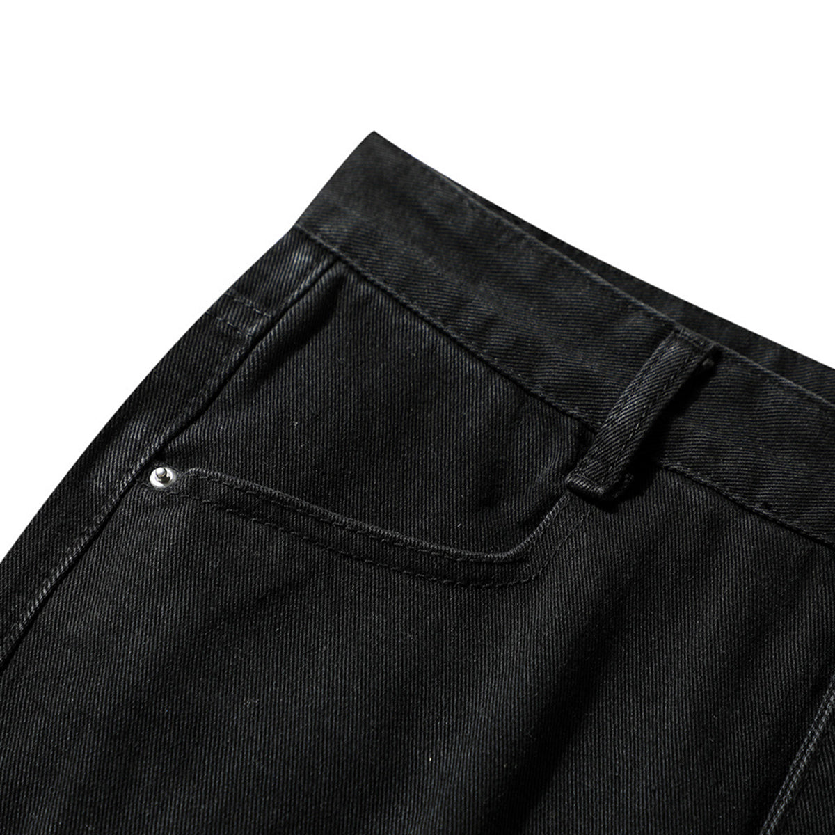 Distressed Black Ripped Flared Jeans