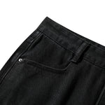 Distressed Black Ripped Flared Jeans