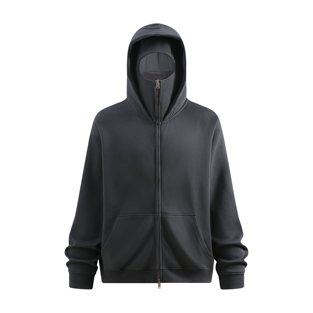 Unisex Full-Zip Fleece Layered Hood Hoodie