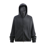 Unisex Full-Zip Fleece Layered Hood Hoodie