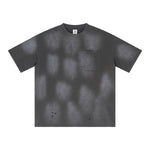 Camiseta con bolsillo desgastado y lavado ácido de 8.5 oz