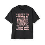 Saddle Up With A Good Book Graphic Tee-INNBLAC Fashion Apparel