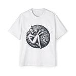 Woman Sleep With Leopard Graphic Tee-INNBLAC Fashion Apparel