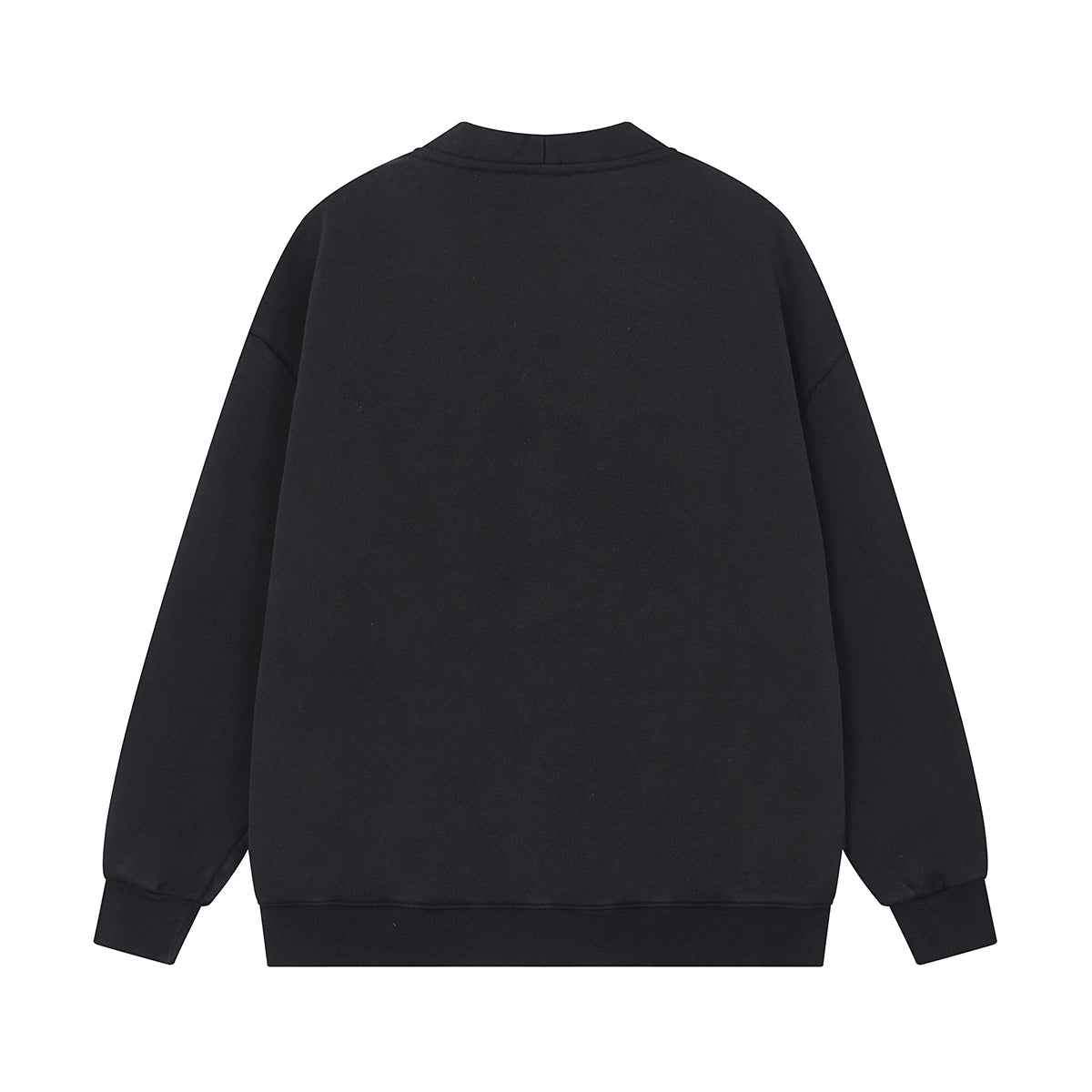 Black Stone Wash Sweatshirt Cardigan