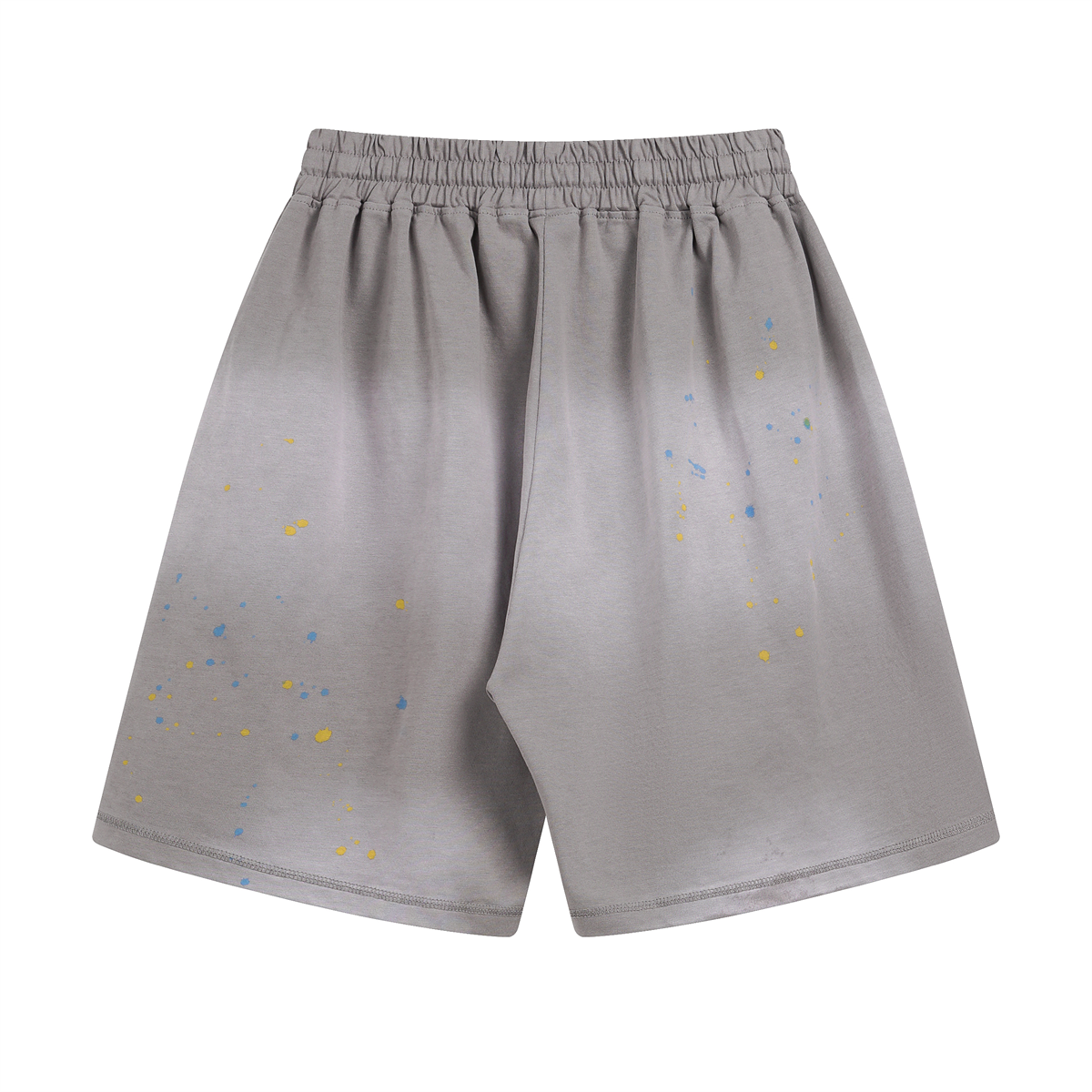 Pantalones cortos deportivos de algodón con salpicaduras de pintura