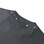 Rivet Detail Washed Boxy Fit T-Shirt