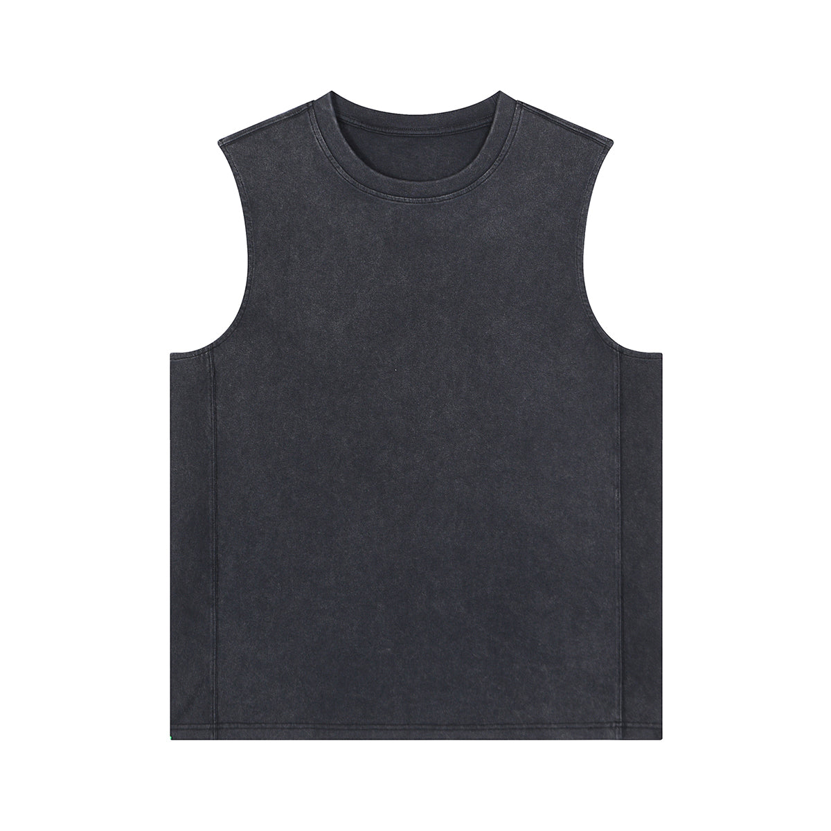 Black Washed Cotton Sleeveless T Shirt 8.25oz