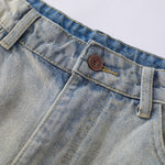 Wrinkle Wash Loose Straight Jeans