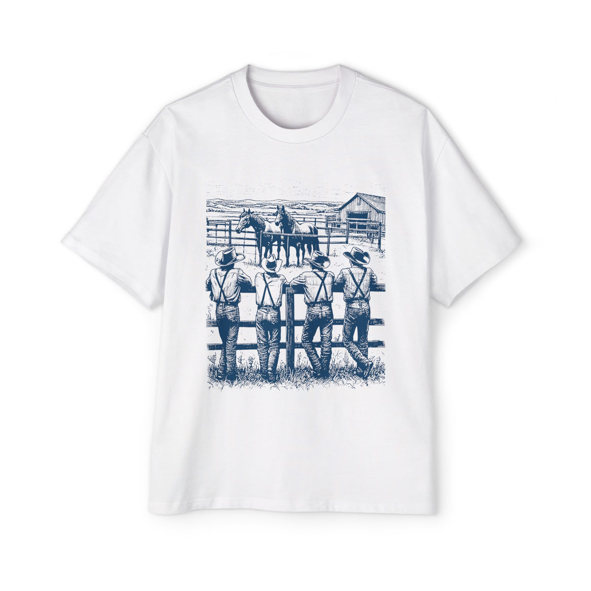 Western Cowboy Vintage Graphic Tee-INNBLAC Fashion Apparel