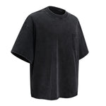 Utility Pocket Distressed Washed Oversized Street Tee