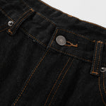 Wide Leg Embroidery Selvedge Bermuda Shorts