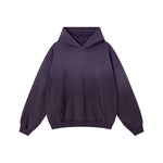 Relaxed Overdyed Ombre Faded Cotton Hoodie