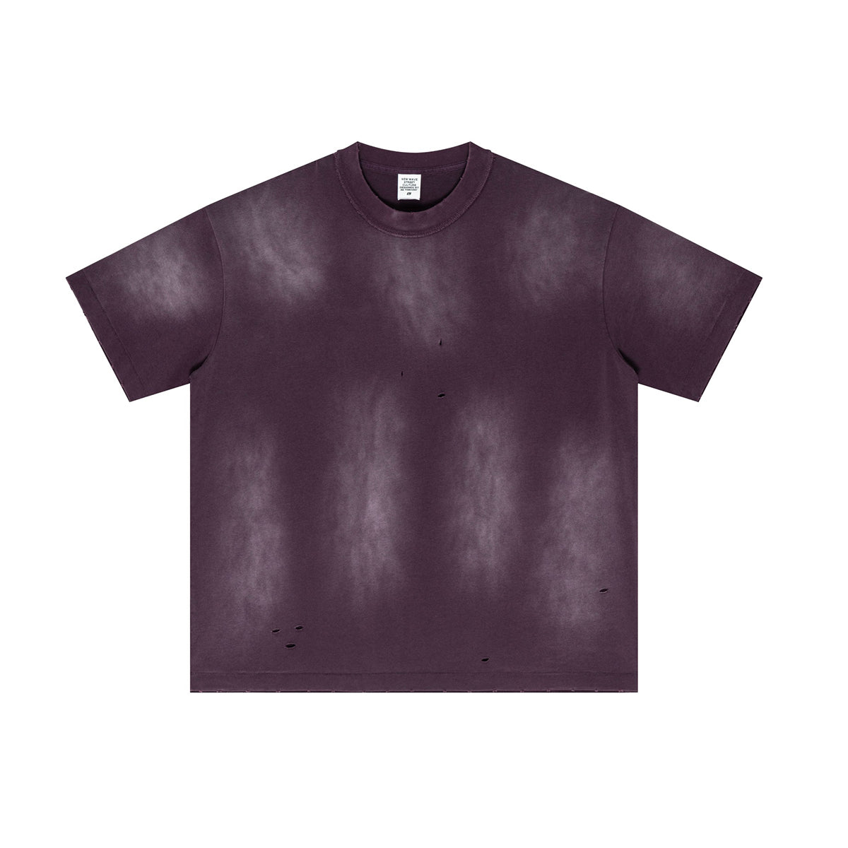 Acid Washed Distressed Reverse Tee 8oz