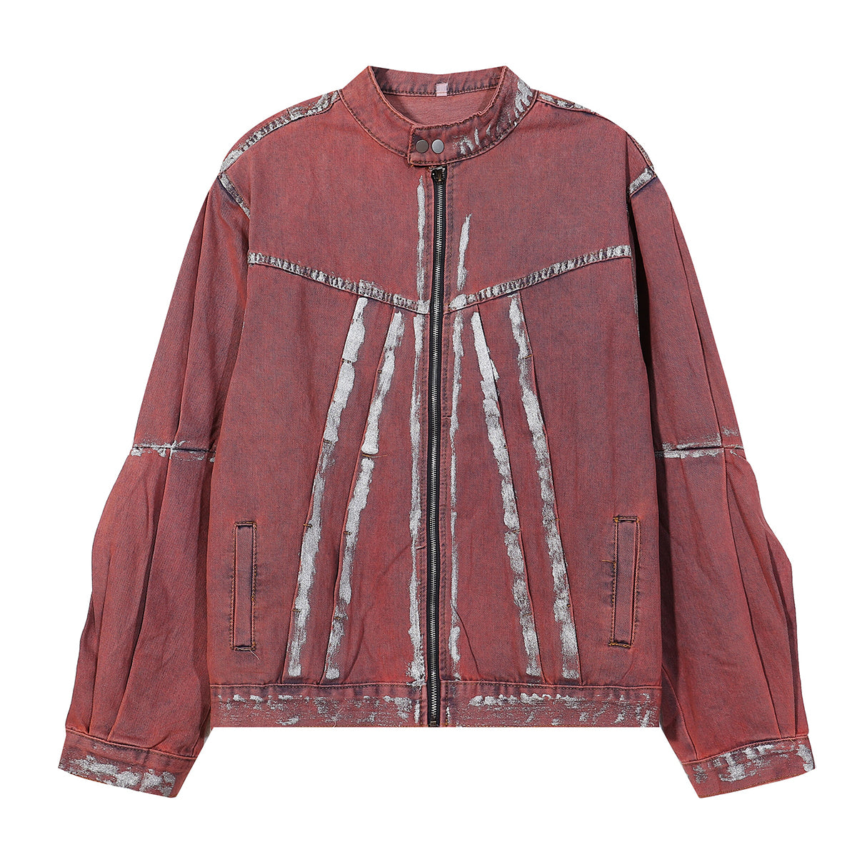 Wax Coated Denim Motorcycle Jacket
