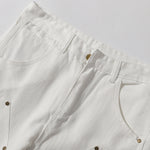 Zipper Hem Slight Flared Leg Cargo Pants