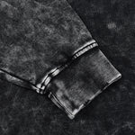 Stone-Washed Distressed Loose-Fit Sweatshirt