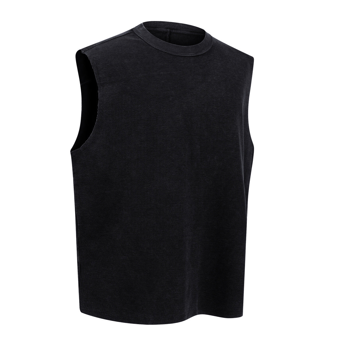 Vintage Washed Knitted Sleeveless Fitted Tank Top