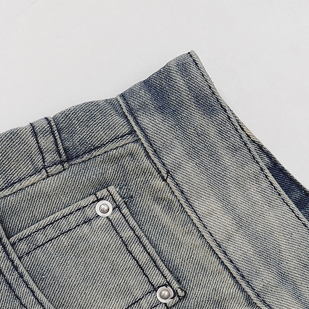 Paint Splatter Distressed Wide Leg Denim