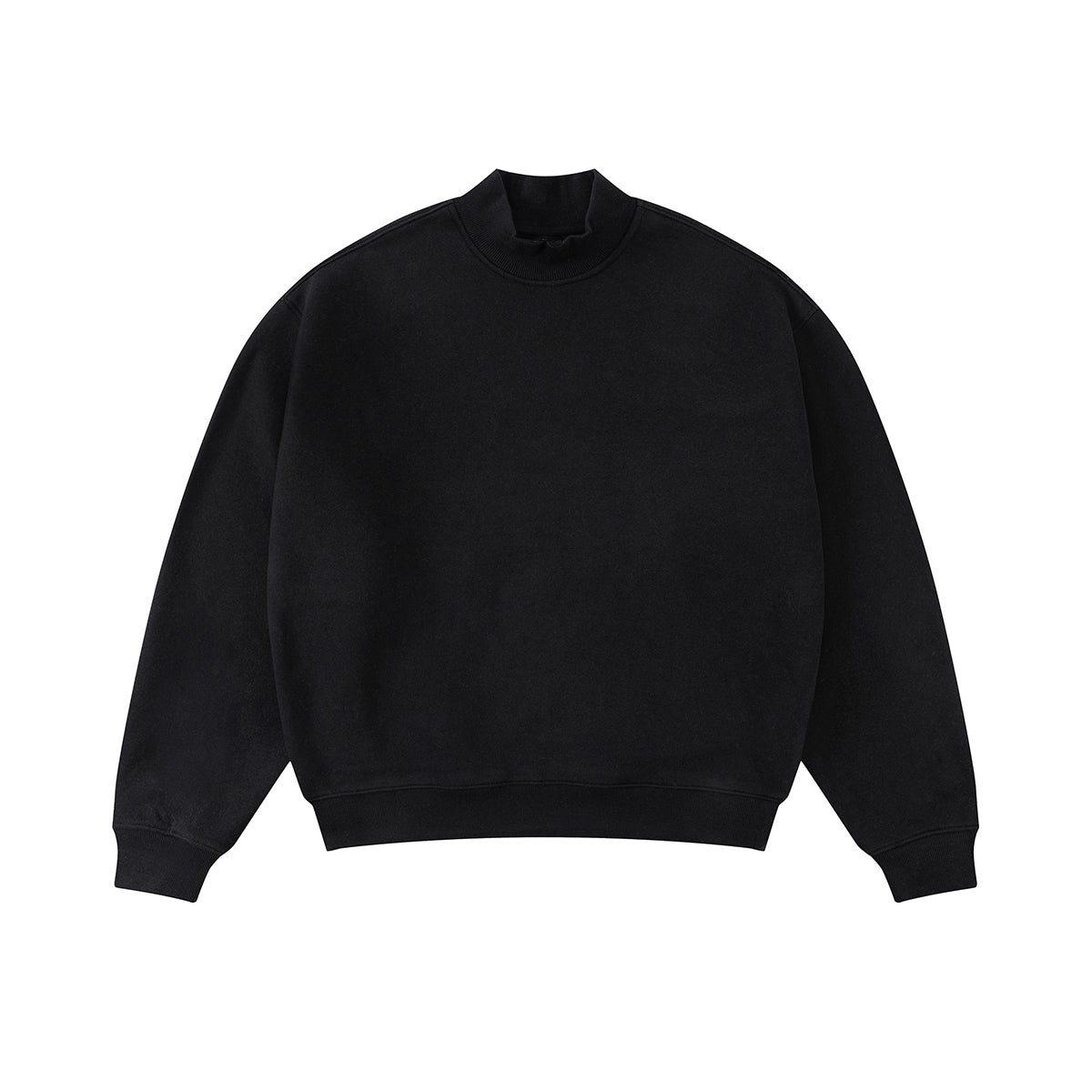 Soft Fleece Mock Neck Pullover Sweatshirt