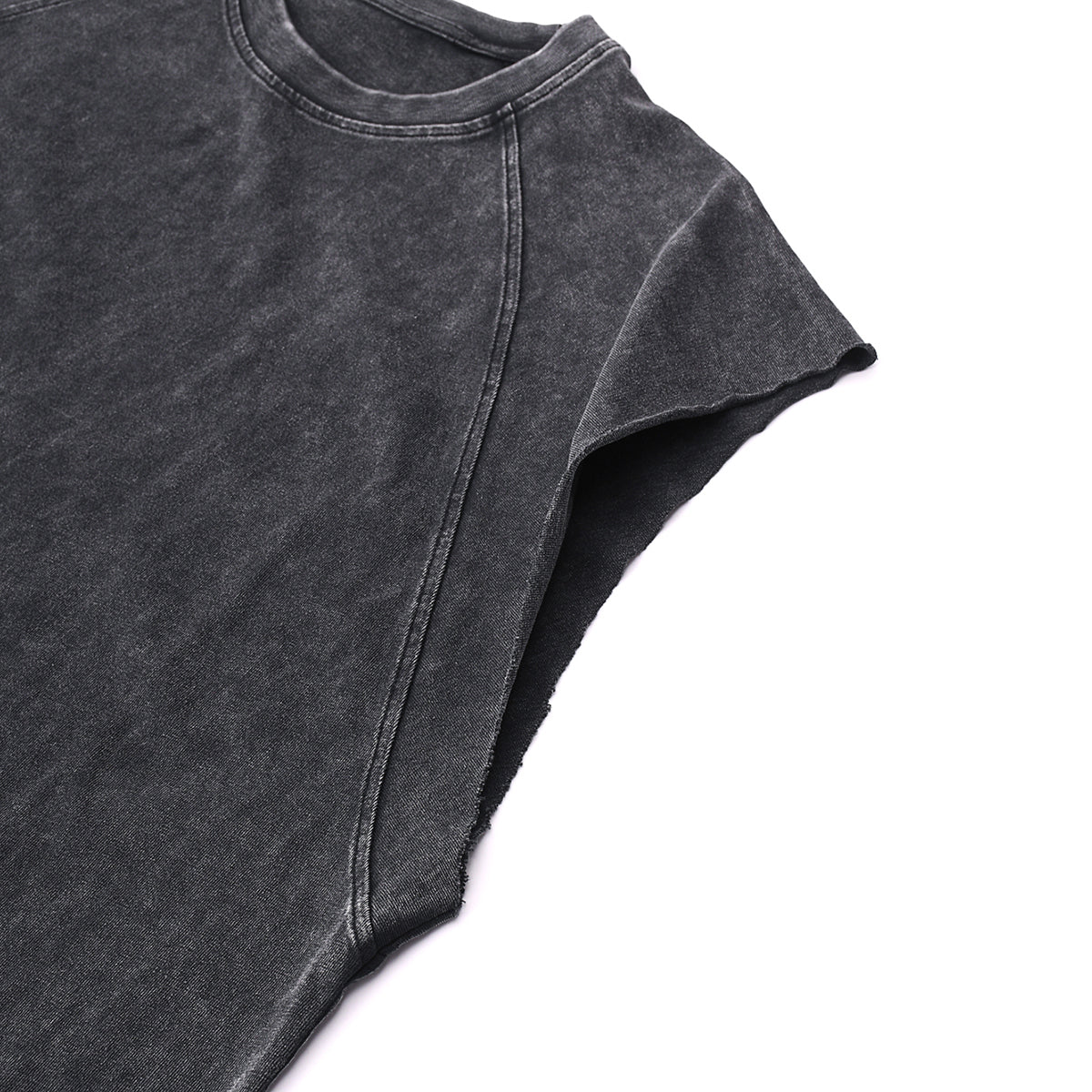 Raw Edge Stone Wash Muscle Tank 8.25oz