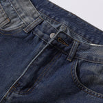 Cartoon Patchwork Distressed Barrel Jeans