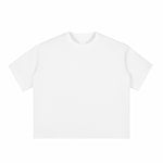 Boxy Cropped Raw Edge T-Shirt