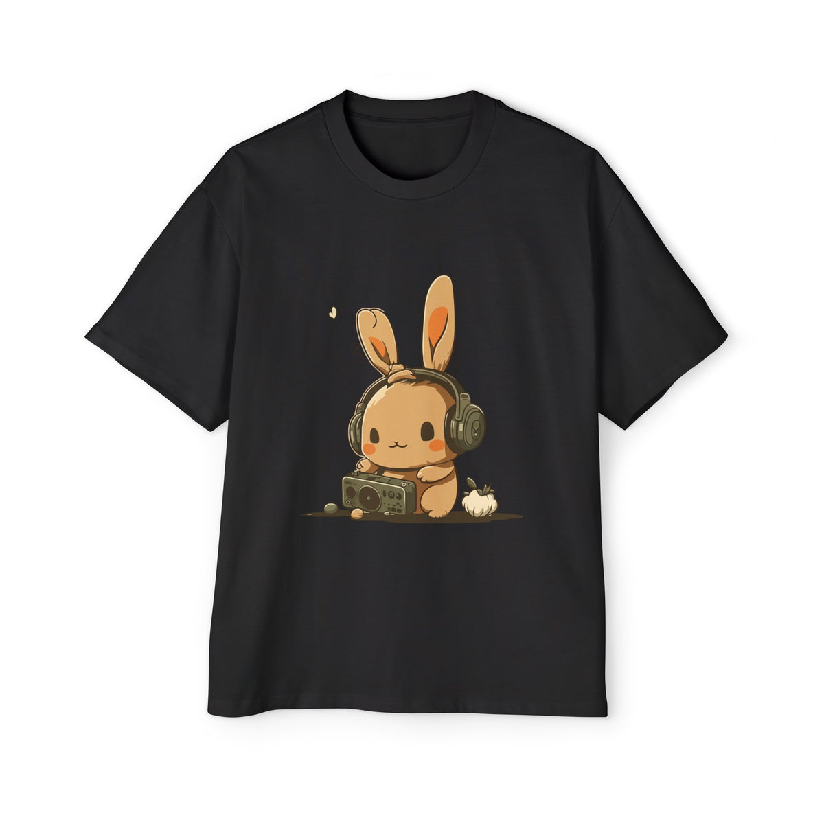 Bunny With Headphones Graphic Tee-INNBLAC Fashion Apparel