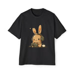 Bunny With Headphones Graphic Tee-INNBLAC Fashion Apparel