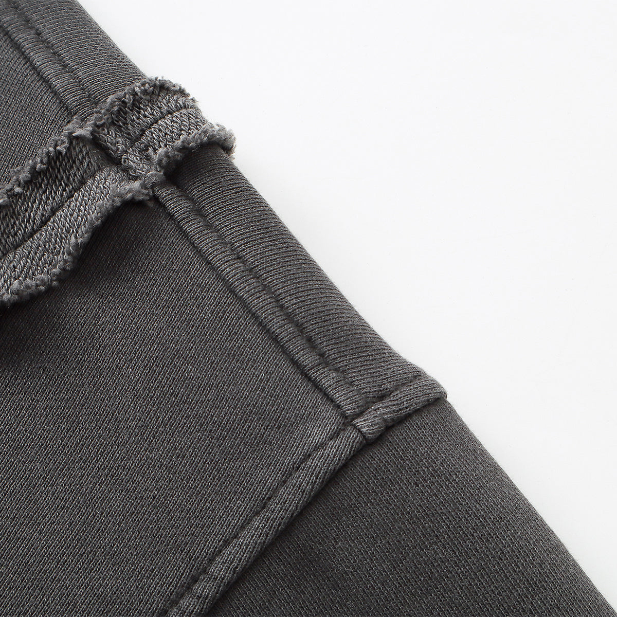 Distressed Vintage Wash Zip Up Hoodie