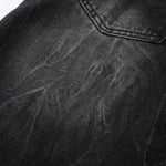 Ripped Patchwork Plaid Denim Bermuda Shorts