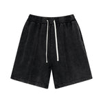 Vintage Wash Loose Fit Jogger Shorts-INNBLAC Fashion Apparel