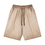 Washed Faded Cotton Short Pants