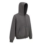 Vintage Oversized Full Zip Kangaroo Pocket Hoodie