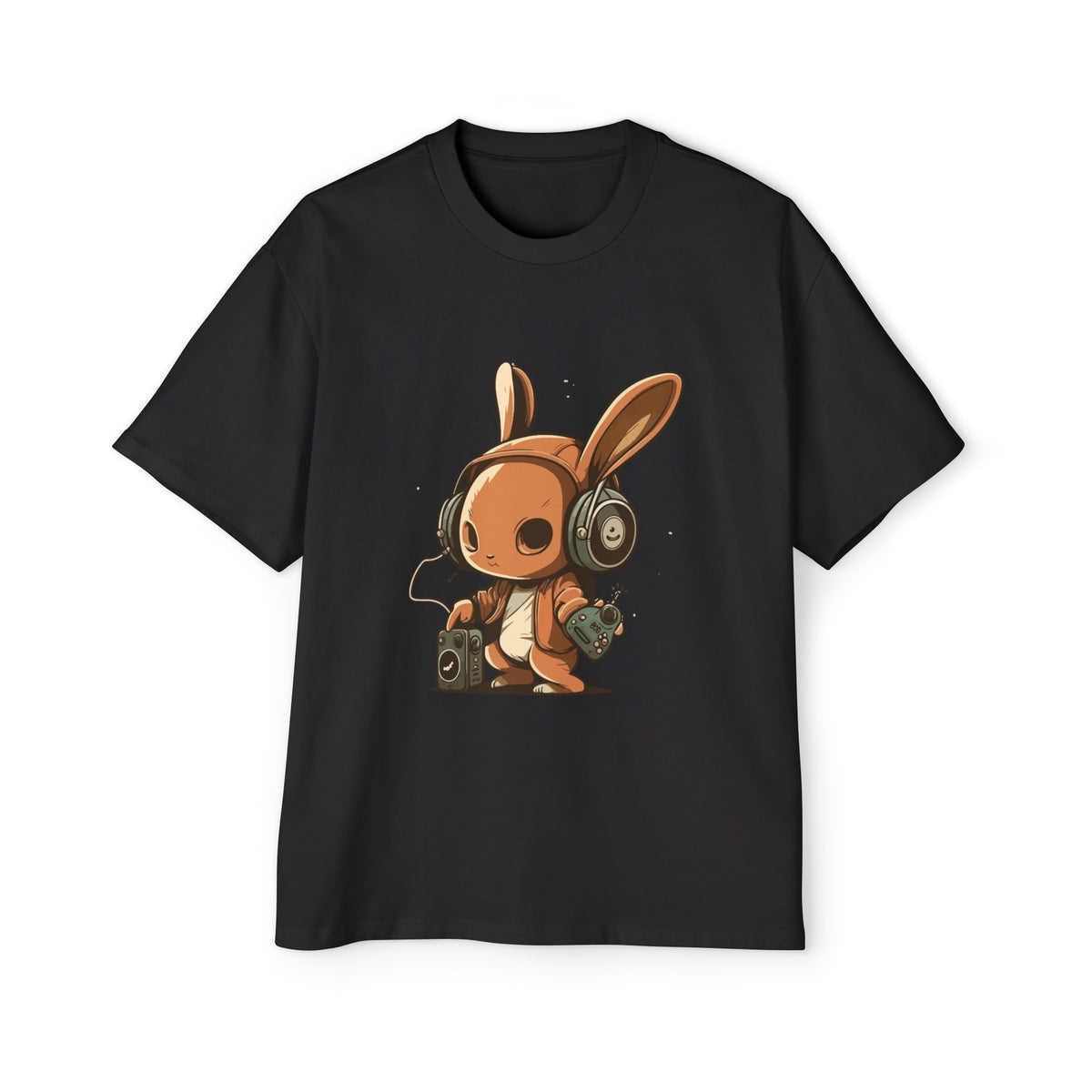 Bunny Music Lover Graphic Tee-INNBLAC Fashion Apparel