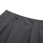 Vintage Asymmetrical Wide Leg Cropped Suit Shorts
